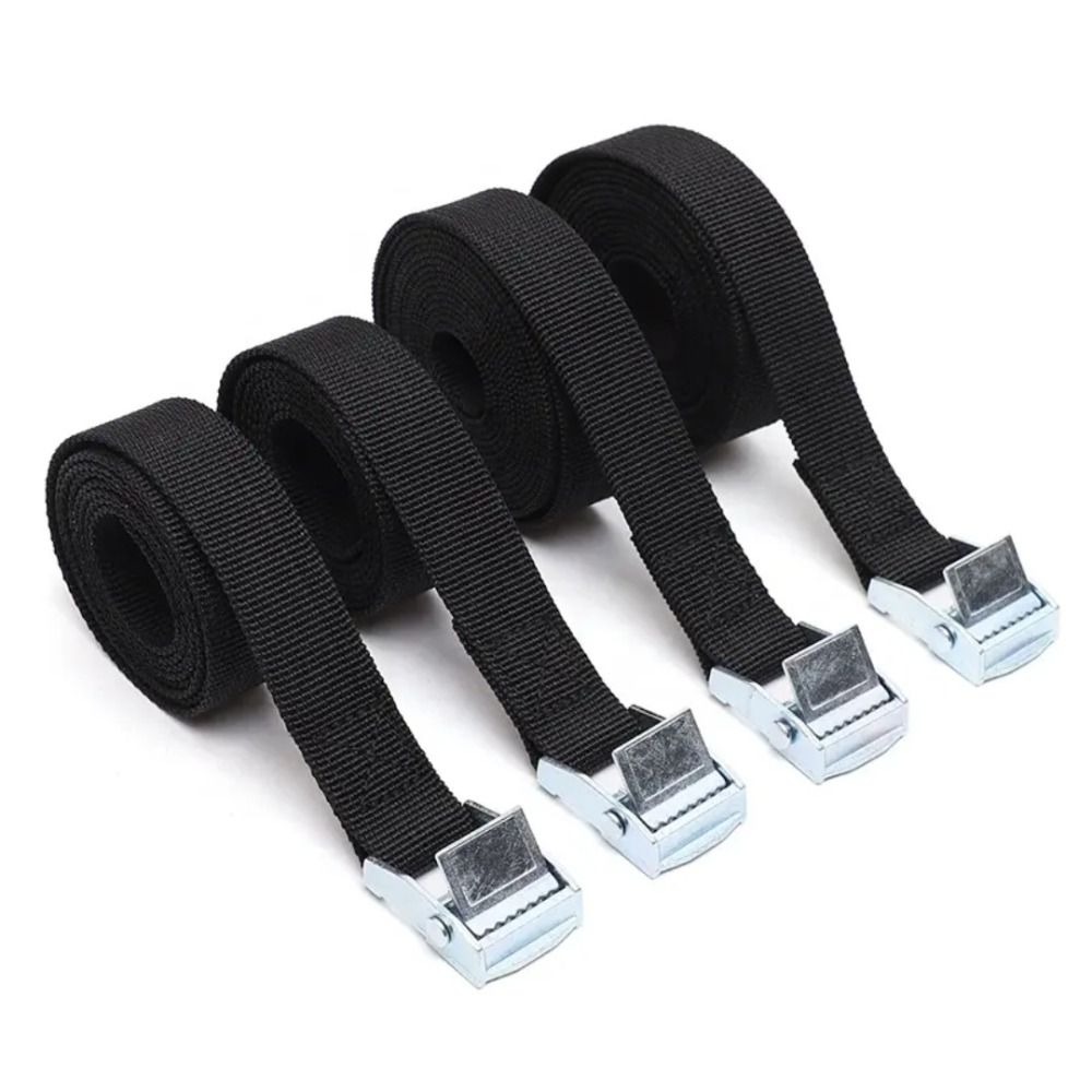 Luggage Strap Belt - Black Tie Down Straps Metal Buckle