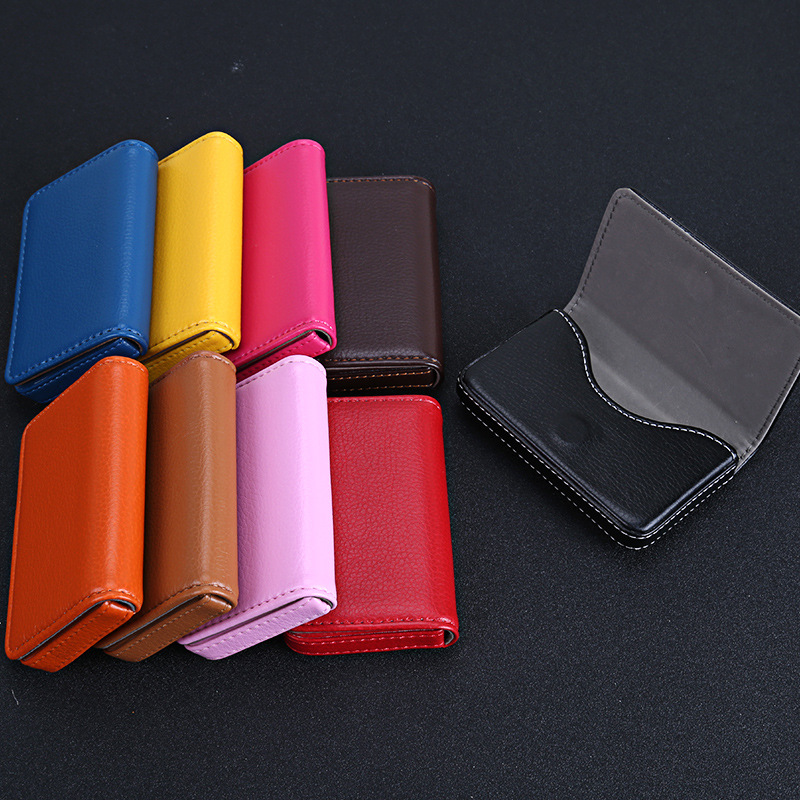Travel Wallet Slim - 1pc PU Leather Business Card Holder