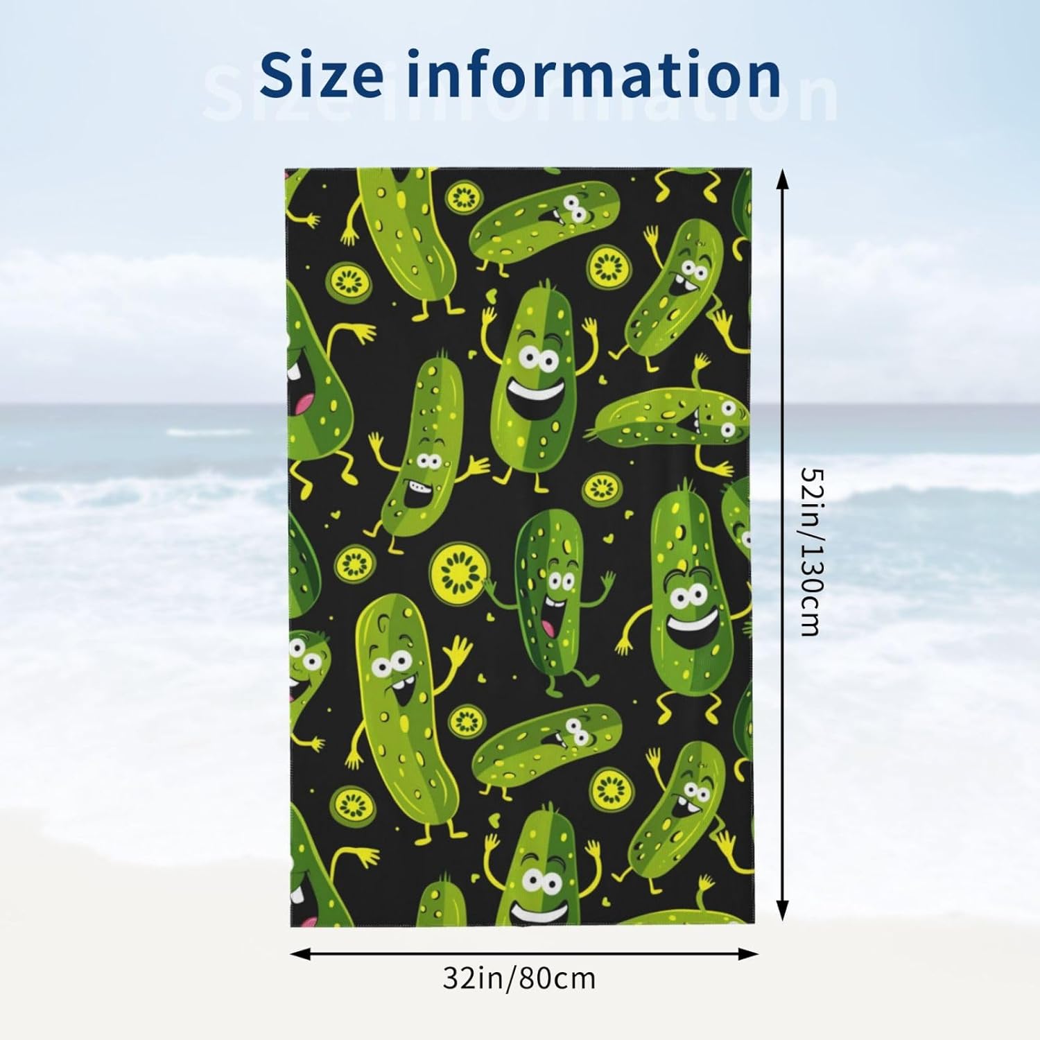 Funny Pickle Beach Towel, Soft - Travel Towel Quick Dry recension och pris