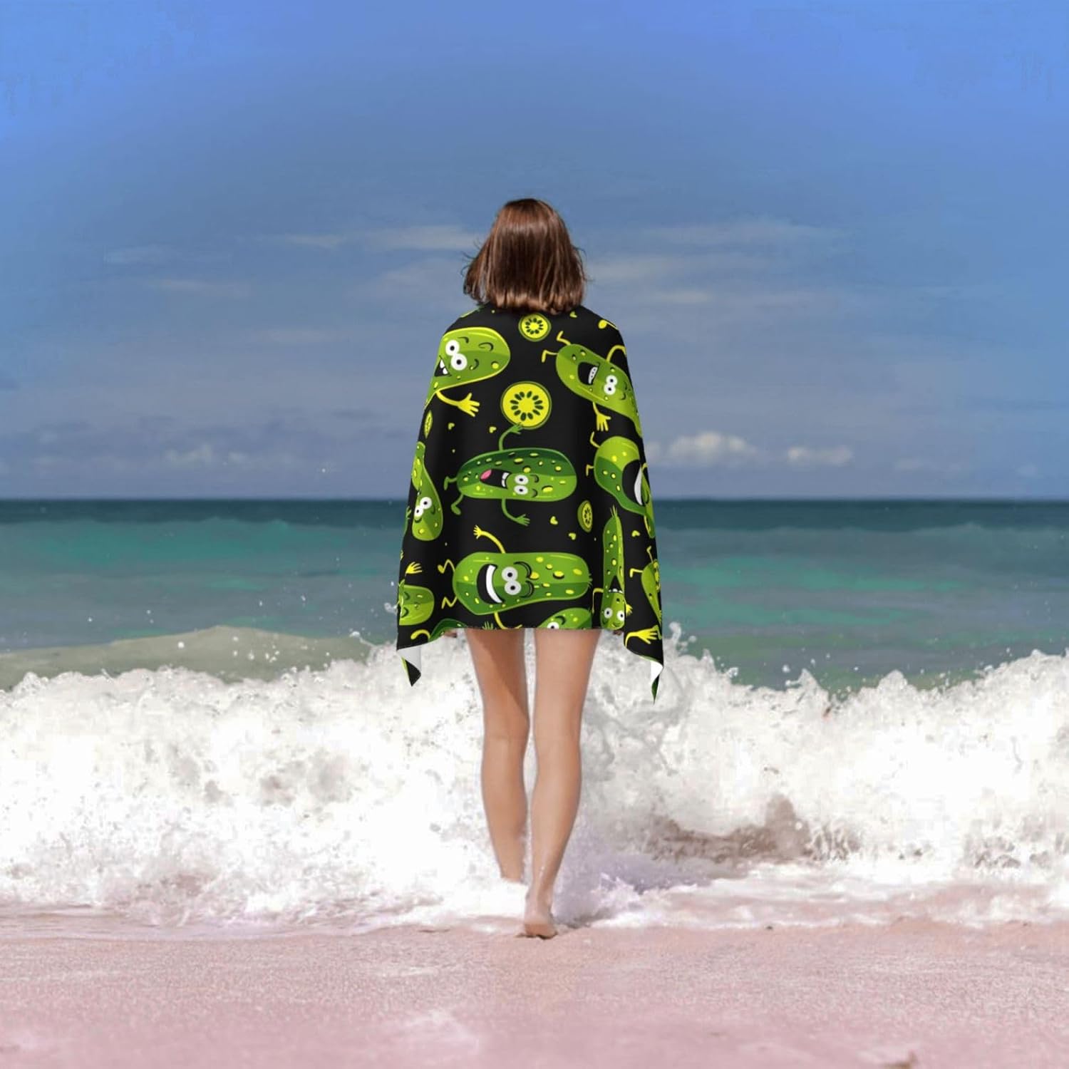 Funny Pickle Beach Towel, Soft - Travel Towel Quick Dry recension och pris