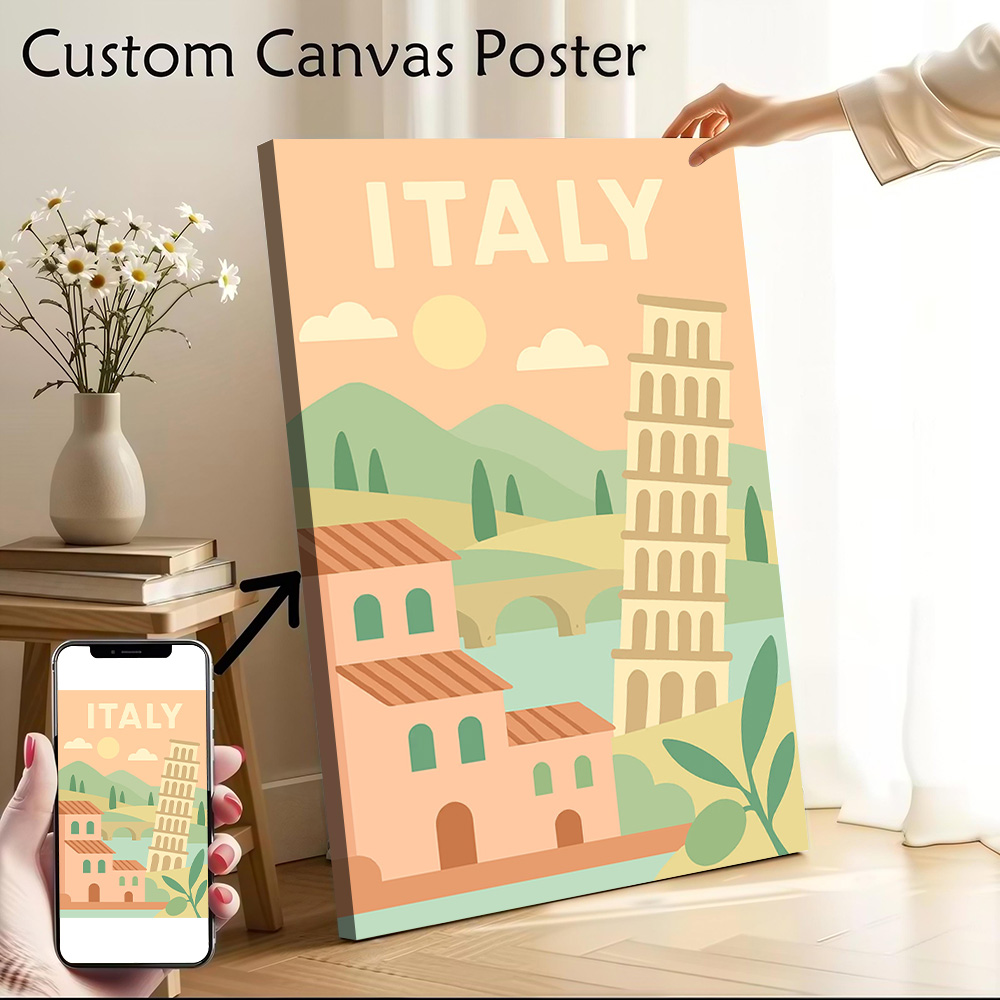 Italy Travel Canvas Wall Arts  - Travel Accessories Italy recension och pris