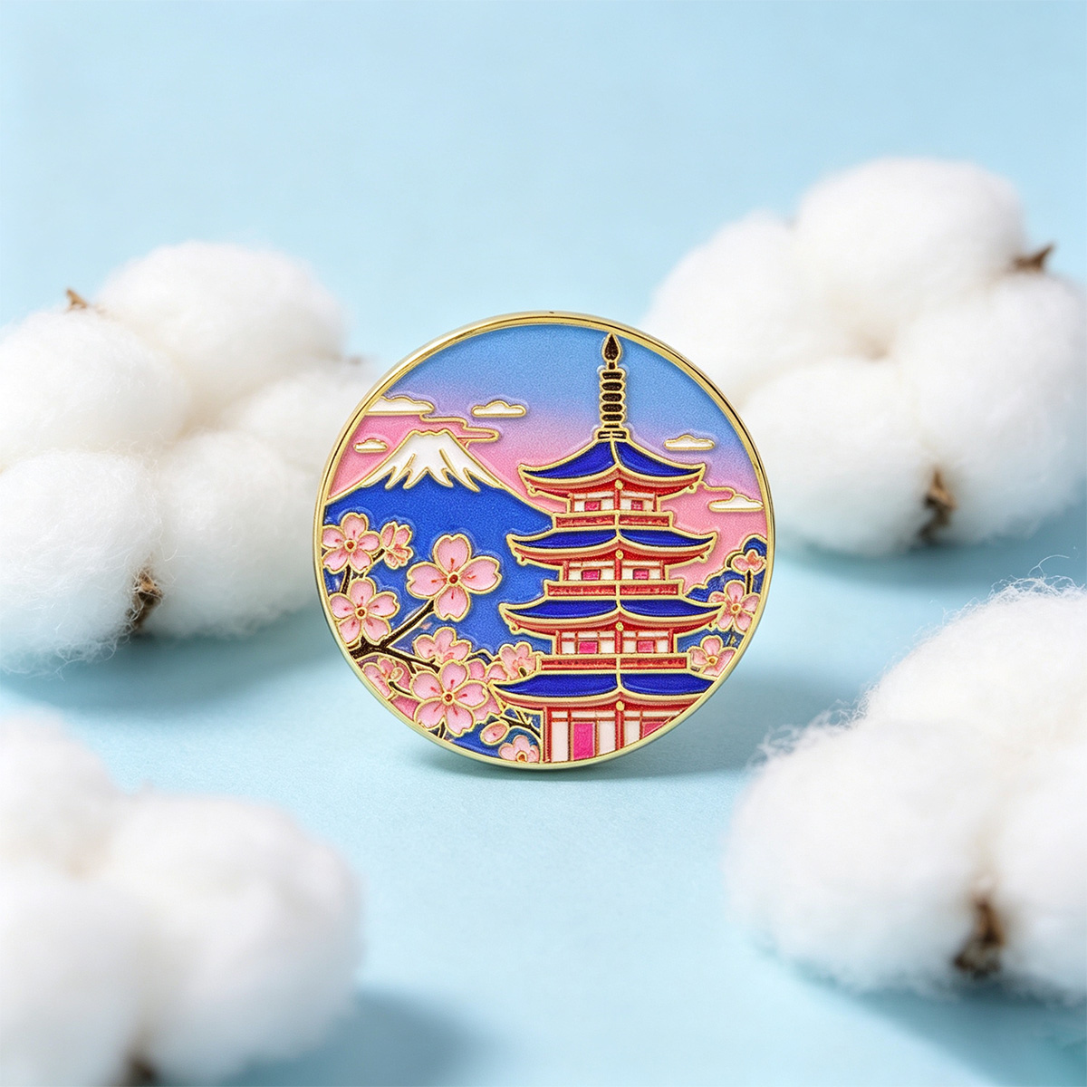 Japanese Cherry Blossom Enamel - Travel Accessories Jewelry recension och pris