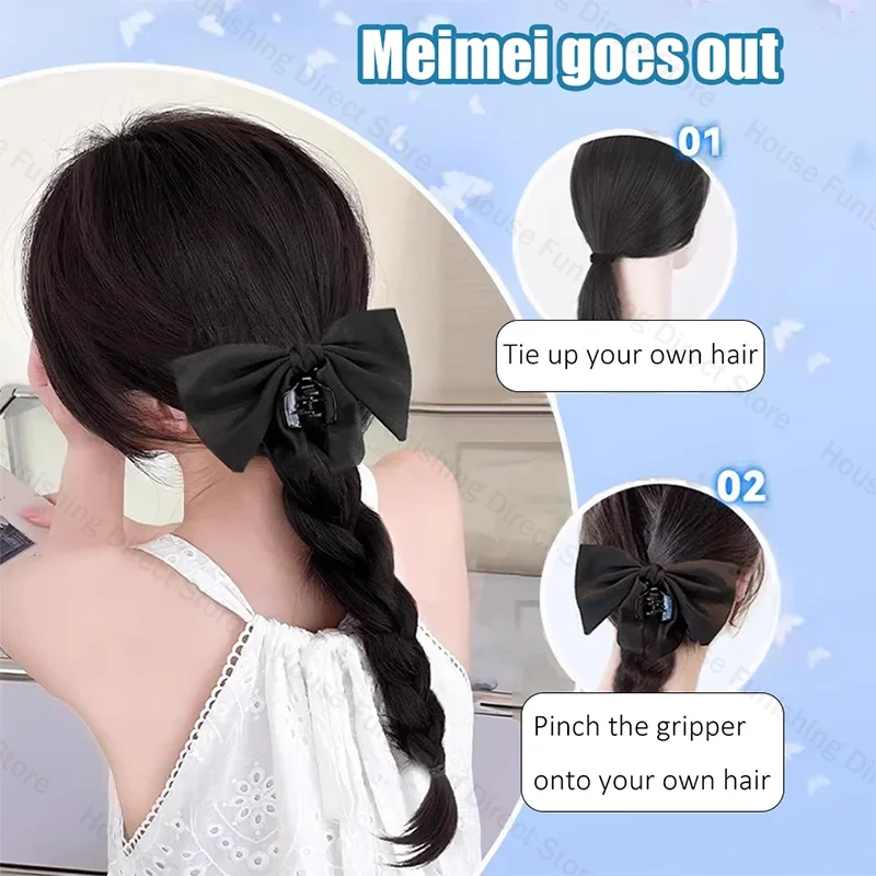 NEW Claw Clip Bow Wig Ponytail - Travel Accessories For Elderly recension och pris
