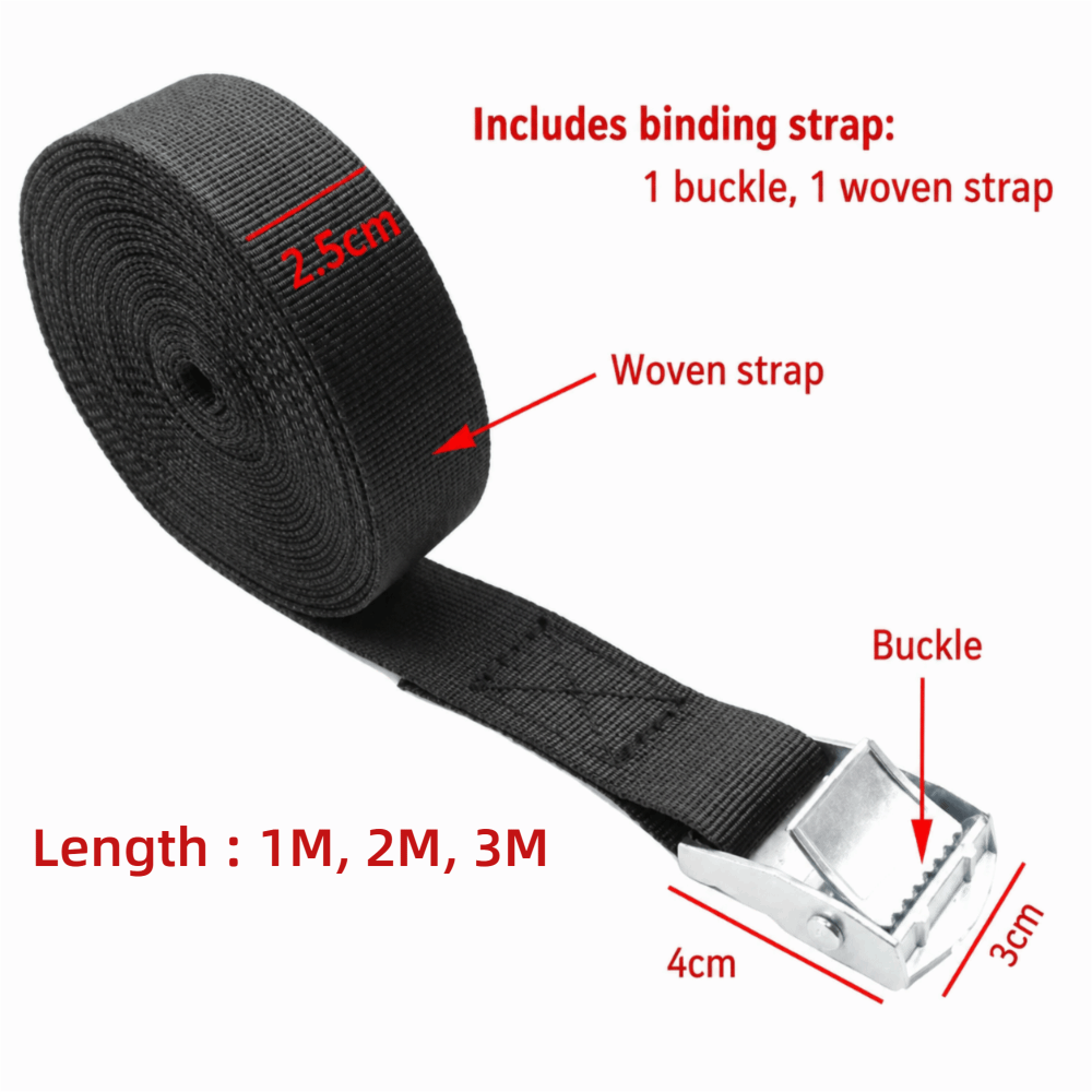 Black Tie Down Straps Metal Bu - Luggage Strap Belt recension och pris