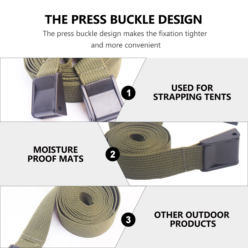 3pcs Military Green 25mmx2.1m  - Luggage Strap Belt recension och pris