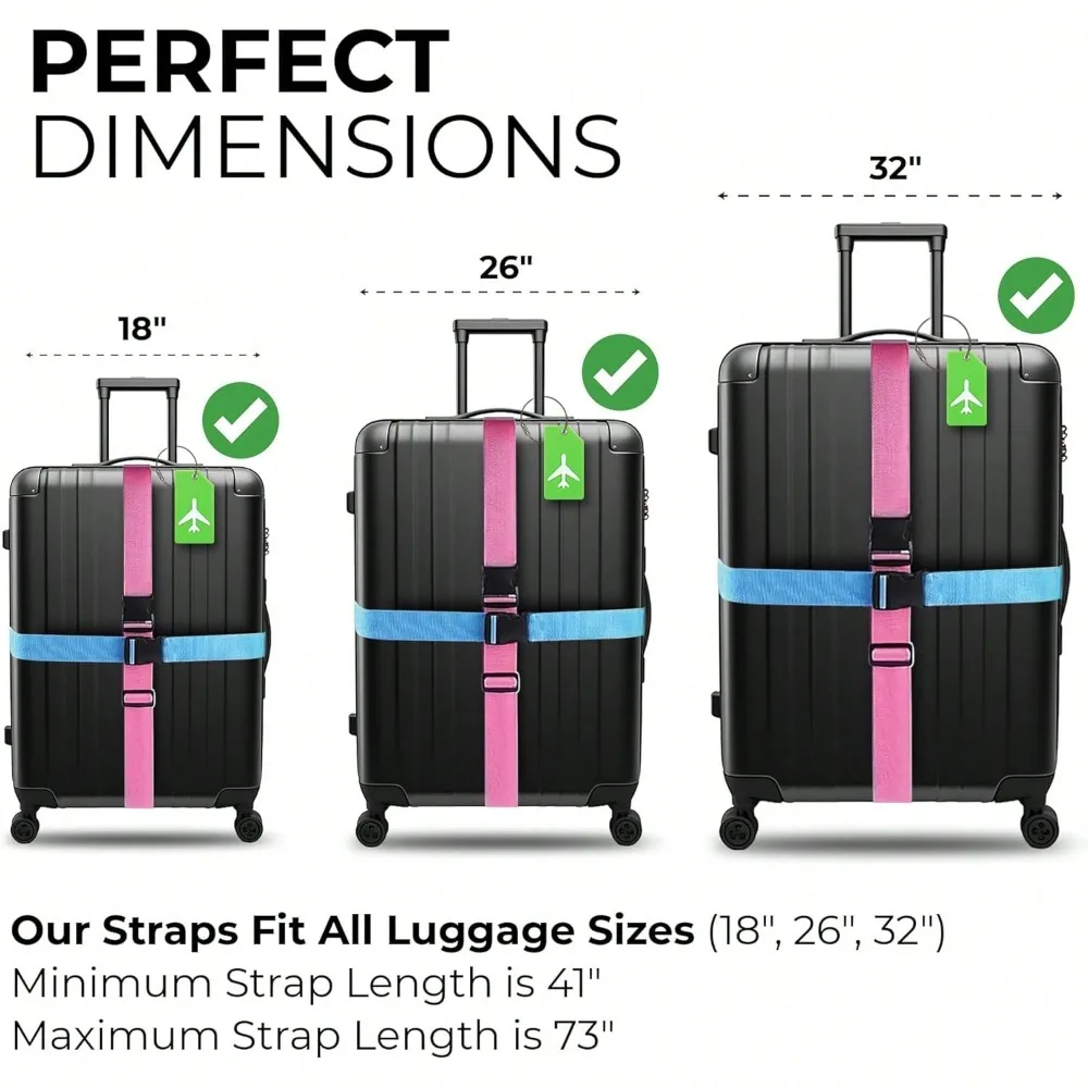 Luggage Strap Set with Luggage - Luggage Strap Belt recension och pris