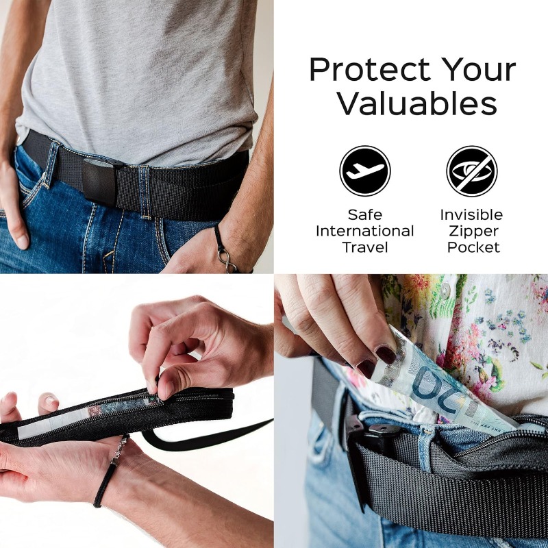 Travel Security Belt with Hidd - Travel Wallet Slim recension och pris