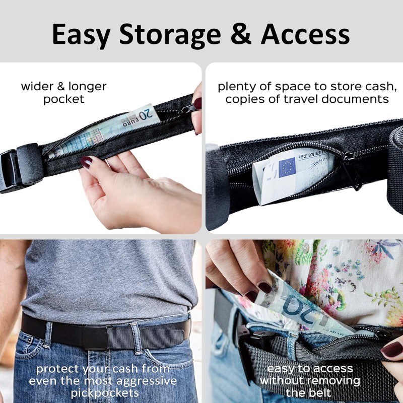 Travel Security Belt with Hidd - Travel Wallet Slim recension och pris