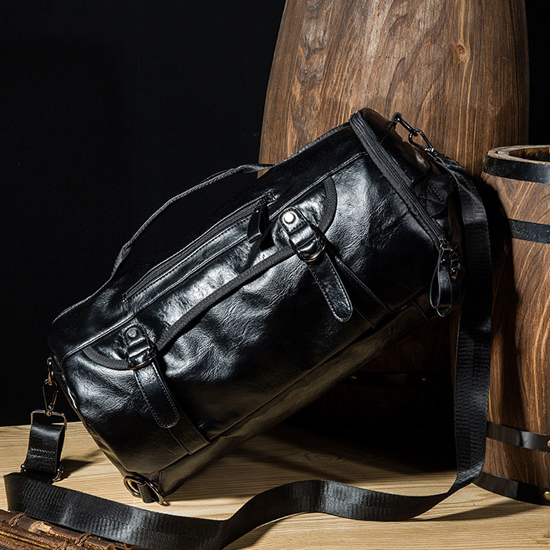 Men Leather Bucket Backpack Mu - Luggage Strap Belt recension och pris