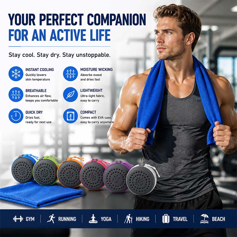 Instant Cooling Towel with EVA - Travel Towel Quick Dry recension och pris