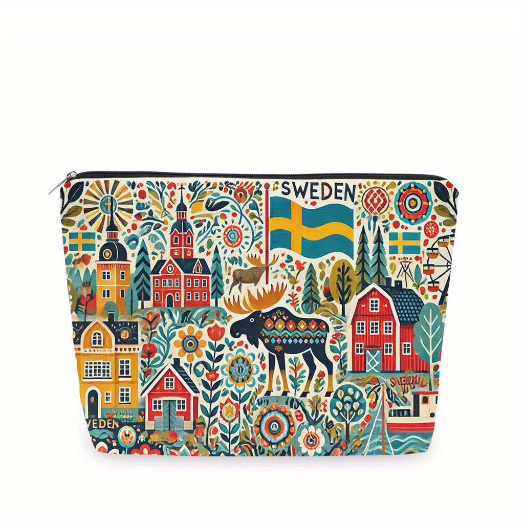 A Sweden themed makeup bag - w - Travel Accessories Jewelry recension och pris