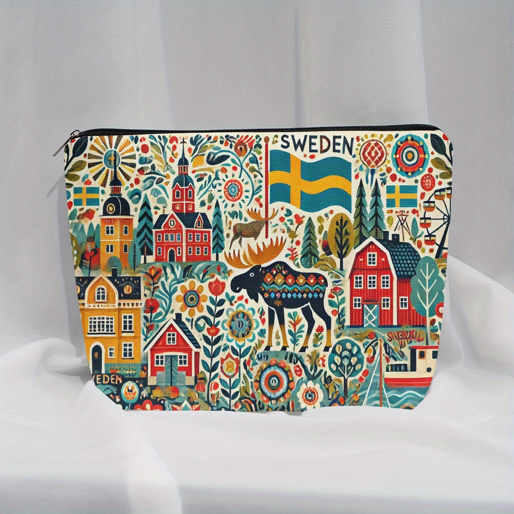 A Sweden themed makeup bag - w - Travel Accessories Jewelry recension och pris
