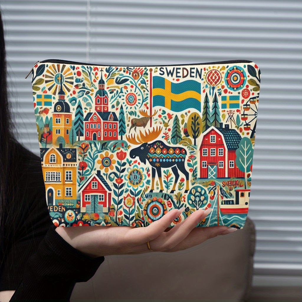 A Sweden themed makeup bag - w - Travel Accessories Jewelry recension och pris
