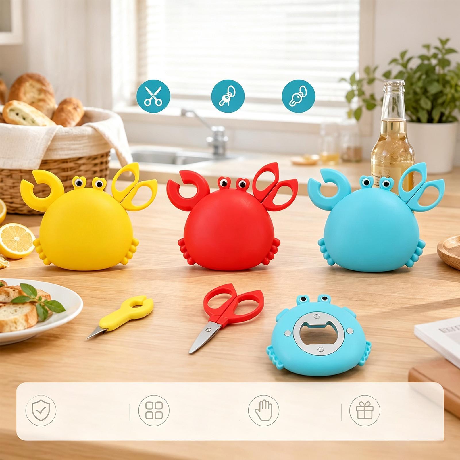 4 in 1 Crab Bottle Opener Magn - Travel Accessories And Gadgets recension och pris