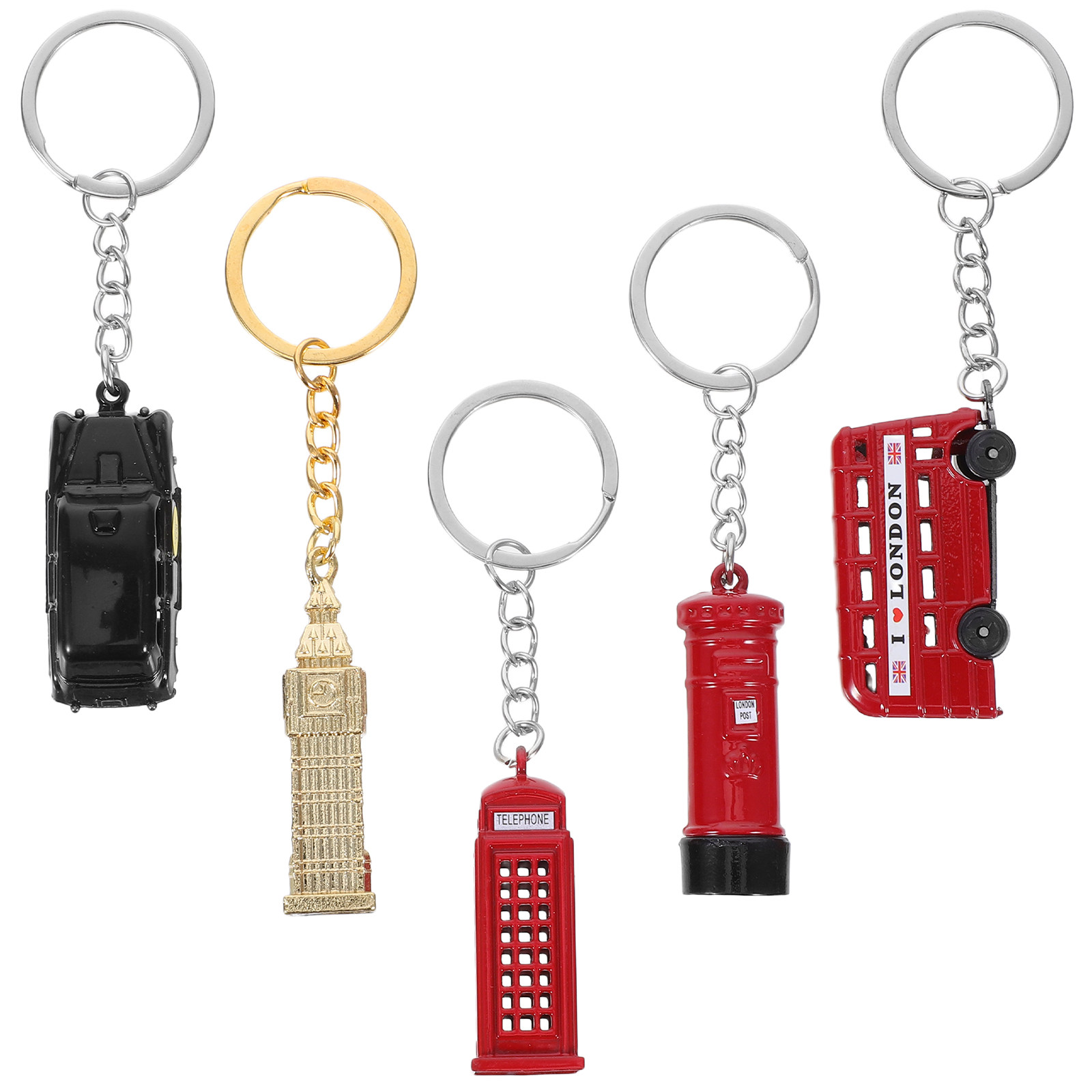 5Pcs British London Bus Keycha - Travel Accessories London recension och pris