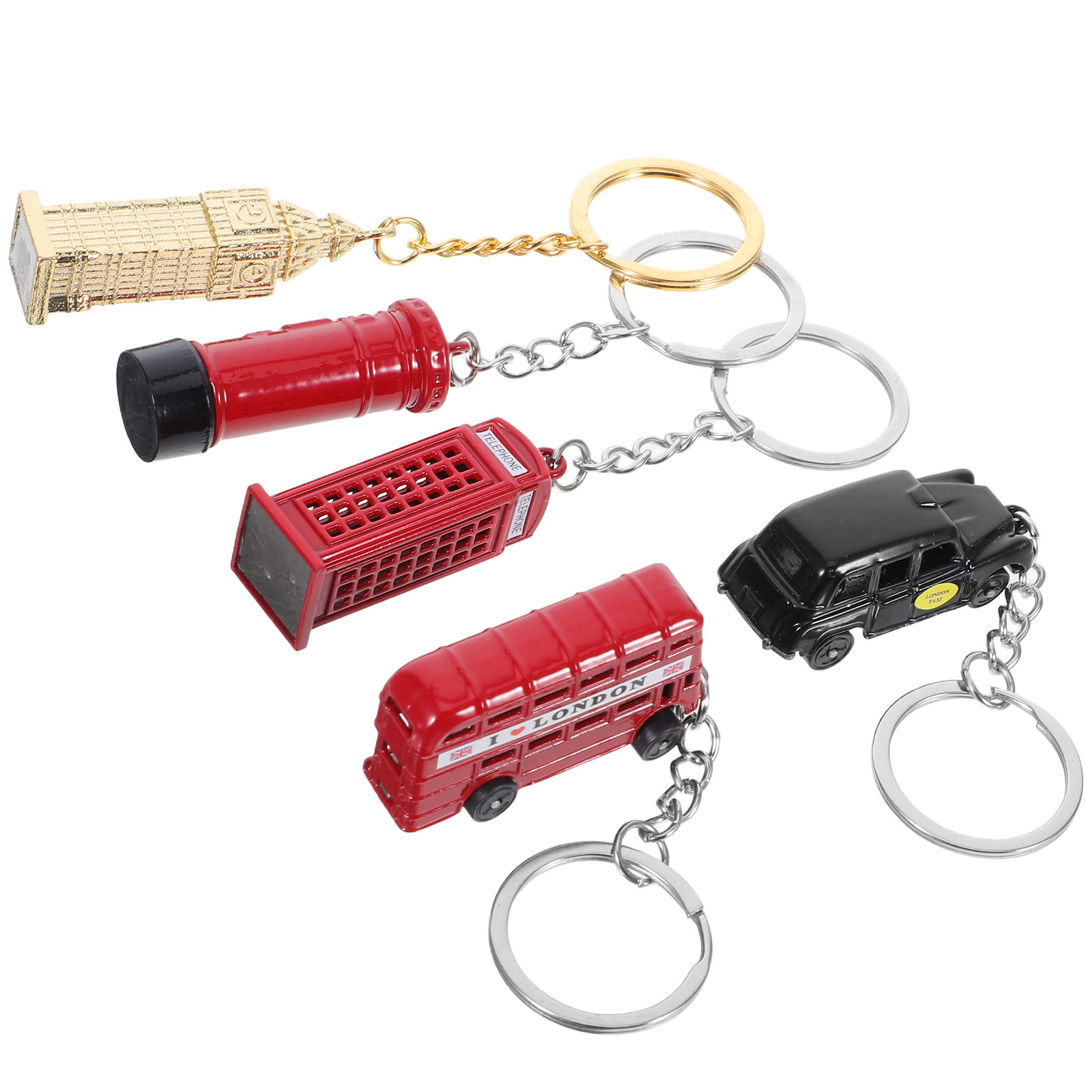 5Pcs British London Bus Keycha - Travel Accessories London recension och pris