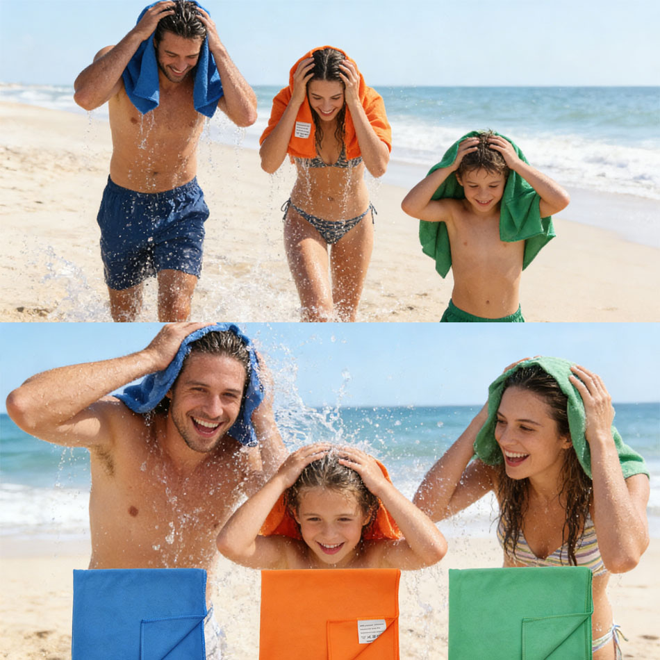 1PC Microfiber Beach Towel Qui - Travel Towel Quick Dry recension och pris