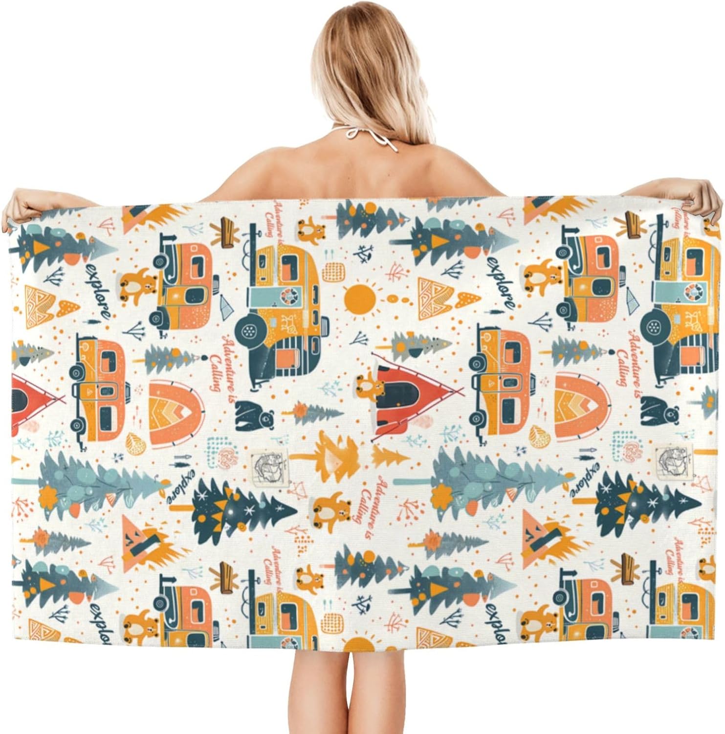 Camping Adventure Beach Towel  - Travel Towel Quick Dry recension och pris