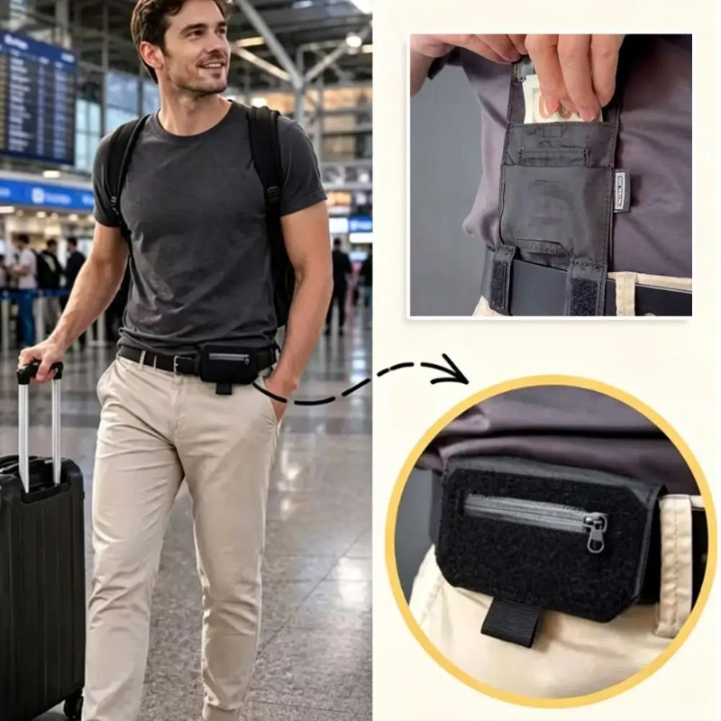 Portable Waist Belt Wallet,Men - Travel Wallet Slim recension och pris